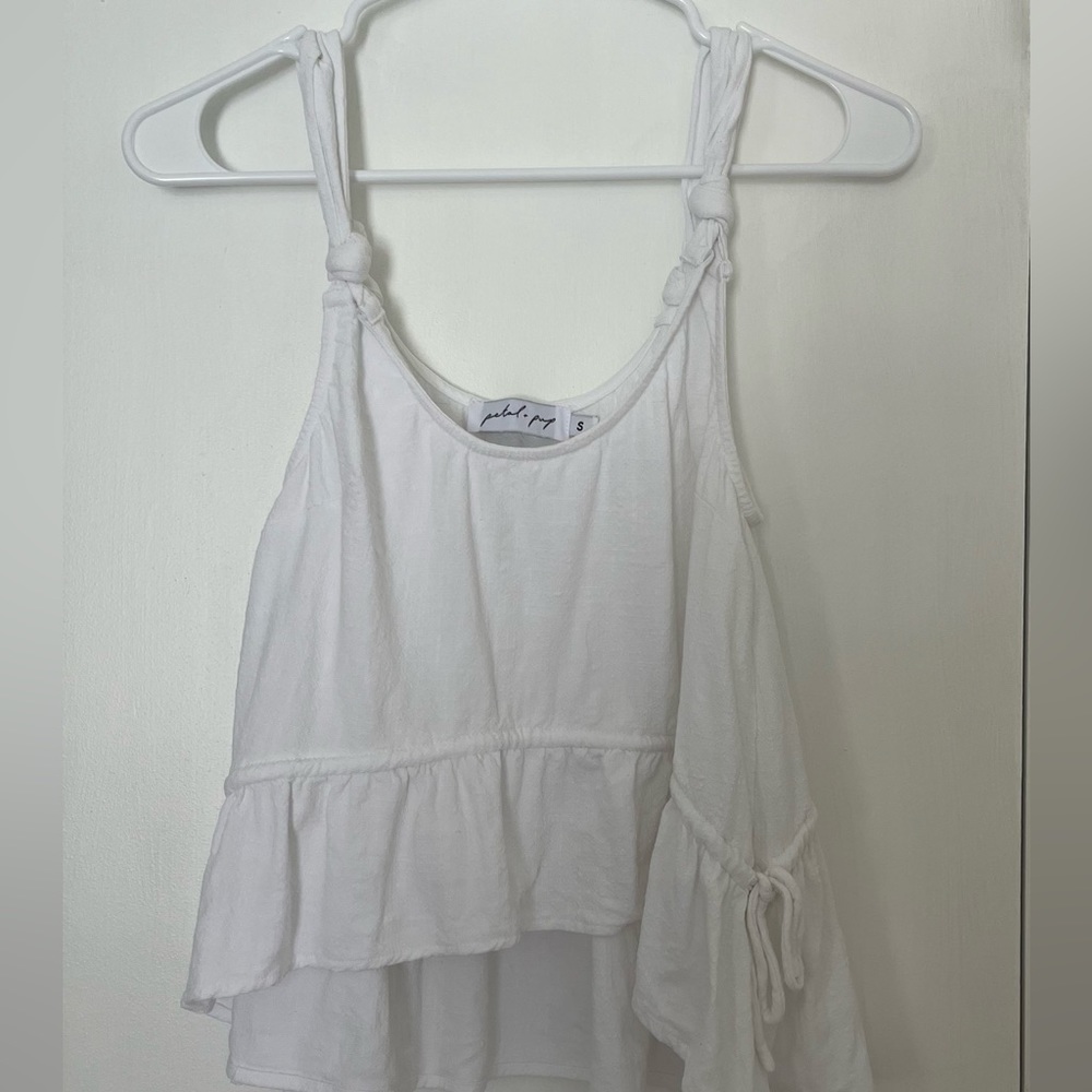 Petal & Pup White Tank